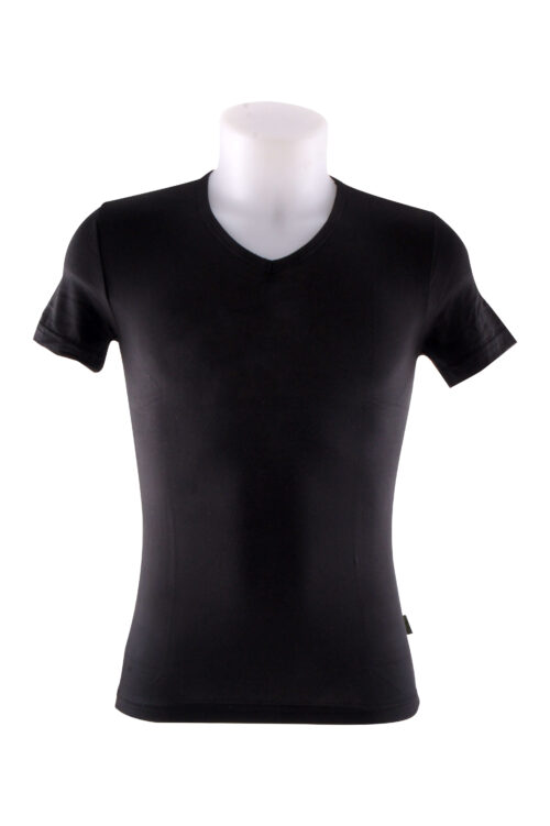 Boru Bamboo T-Shirt V-Hals Zwart