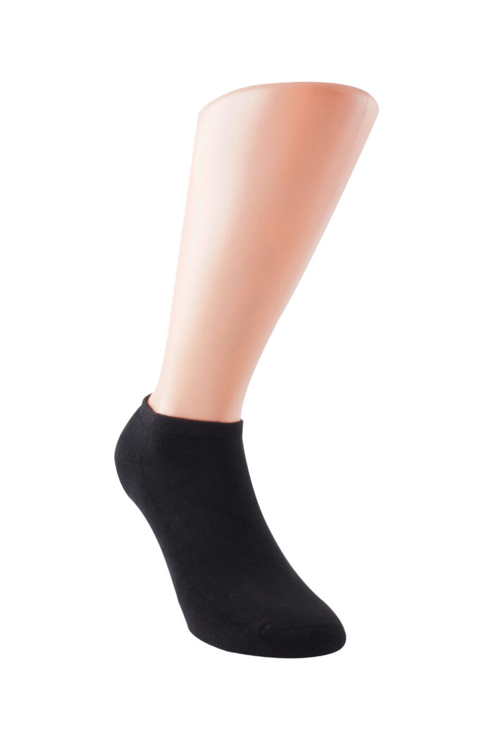 Boru Bamboo Sokken Short Zwart Met Badstof 2-pack