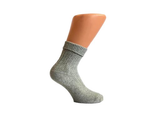 Boru Wollen Dames Sokken Met Omslag Midden Grijs