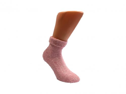 Boru Wollen Anti Slip (Relax & Chill) Sokken Met Omslag Roze