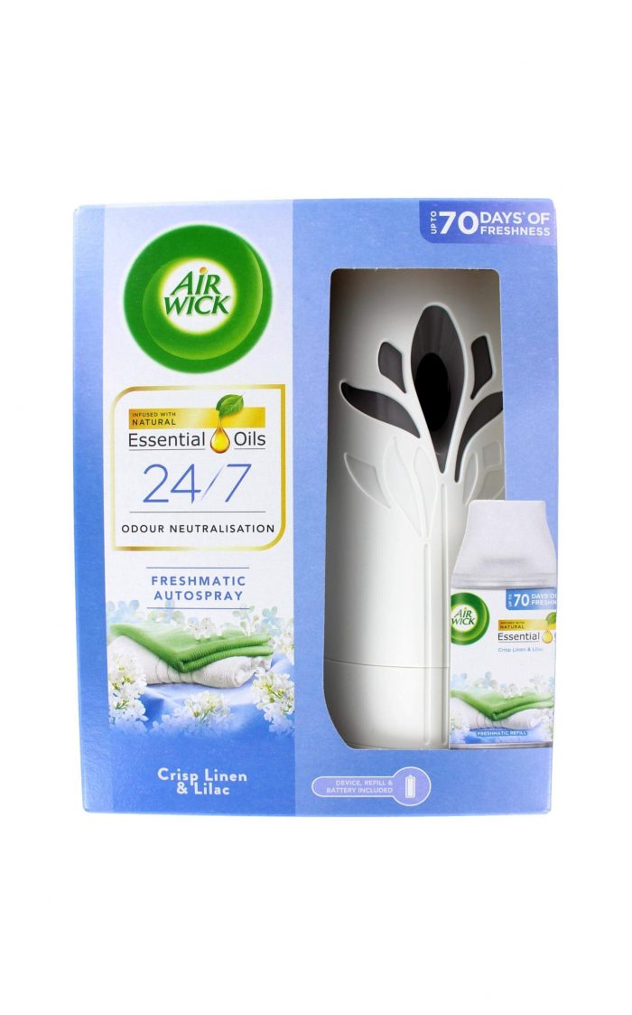 Airwick Freshmatic Auto Spray Crisp Linen & Lilac + Navulling