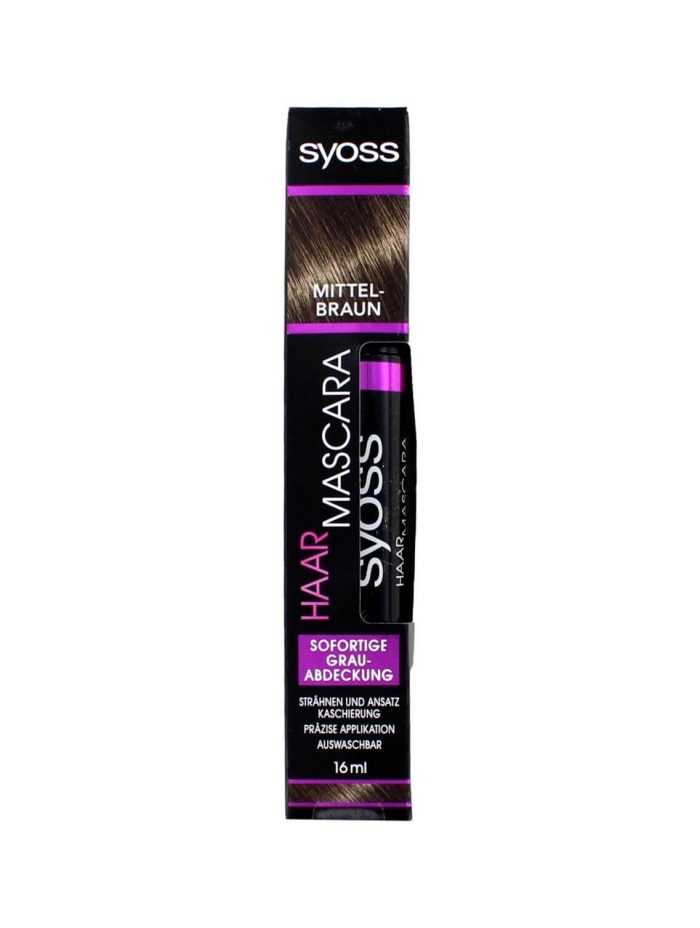 Syoss Haarmascara Midden Bruin, 16 ml