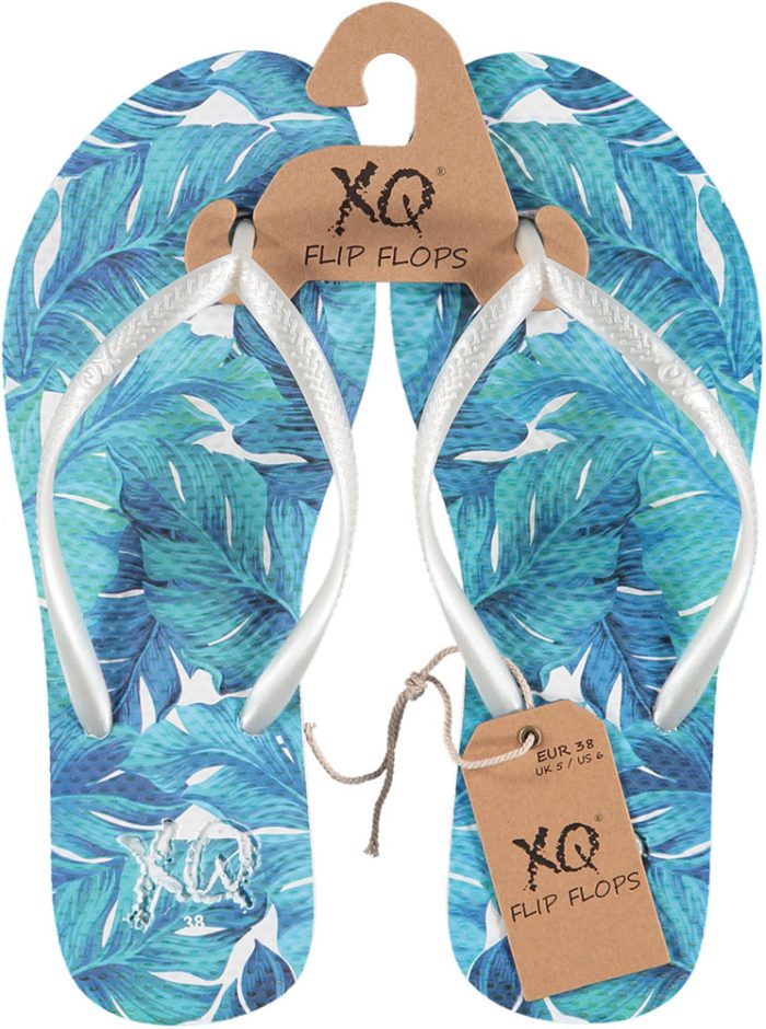 XQ Flipflops Flowers Blue