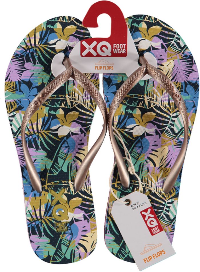 XQ Flipflops Flowers Multi Color