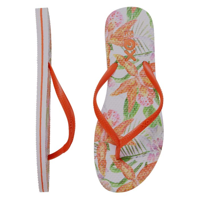 XQ Flipflops Flowers White/Pink