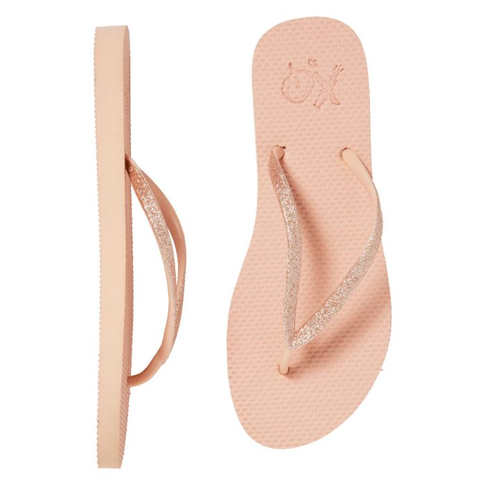 XQ Flipflops Glitter Antique Pink