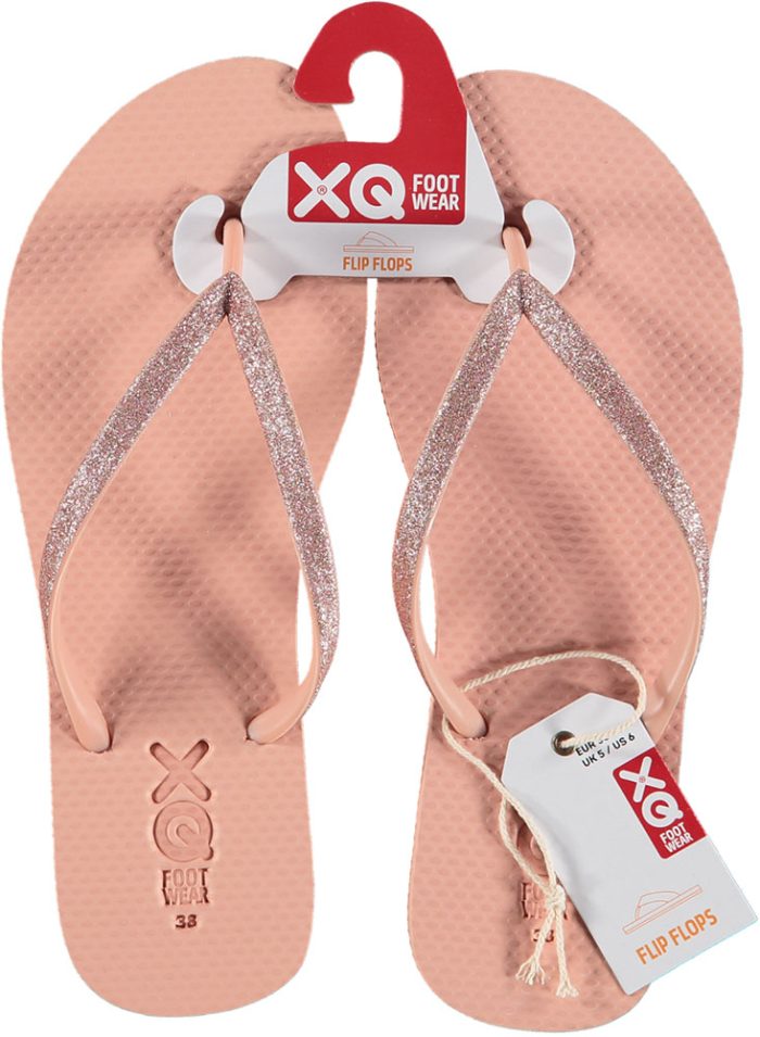 XQ Flipflops Glitter Antique Pink