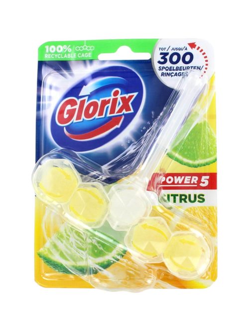 Glorix Flush Power 5 Citrus, 55 Gram
