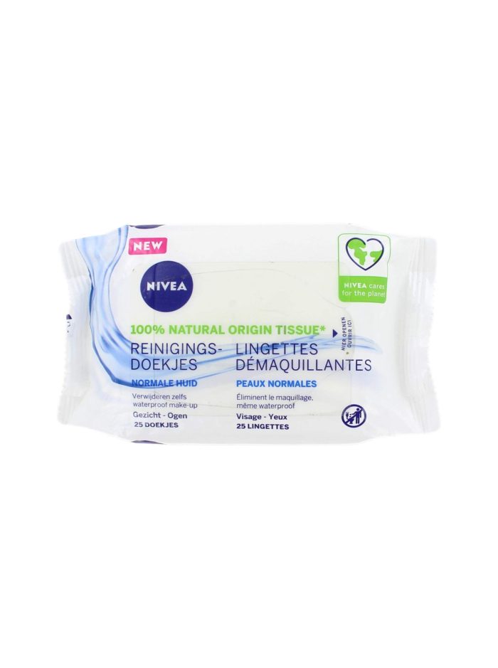 Nivea Reinigingsdoekjes Bio Aloe Vera, 25 Stuks