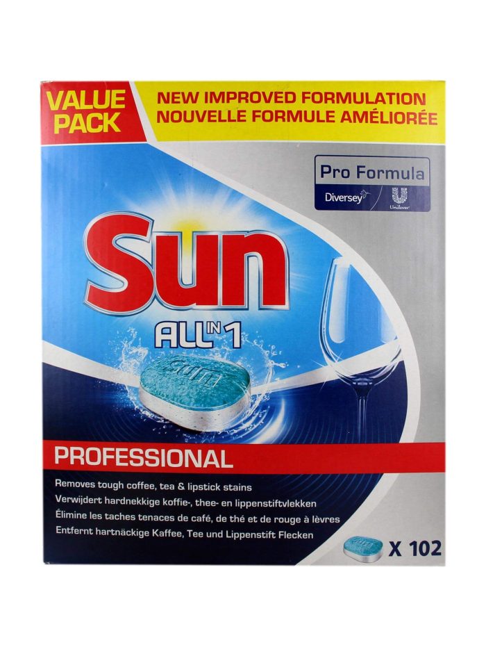 Sun Vaatwastabletten All-In1 Professional, 102 Stuks