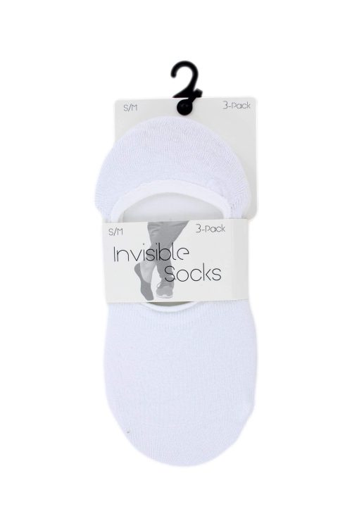 Invisible Socks Sneakersokken Wit 3-Pack