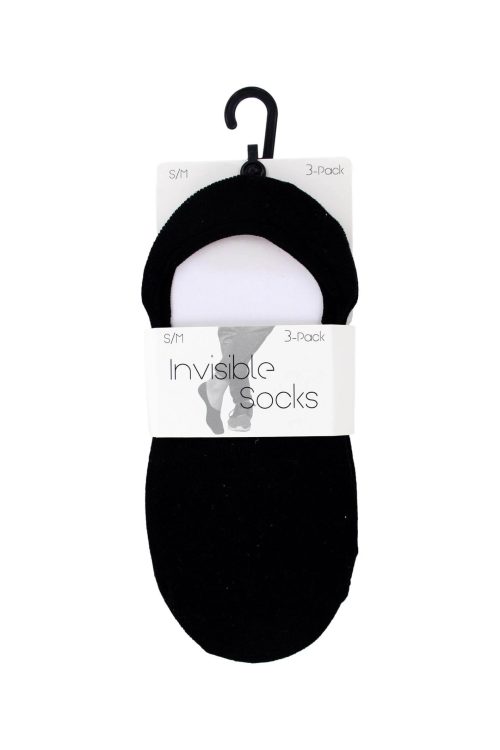 Invisible Socks Sneakersokken Zwart 3-Pack