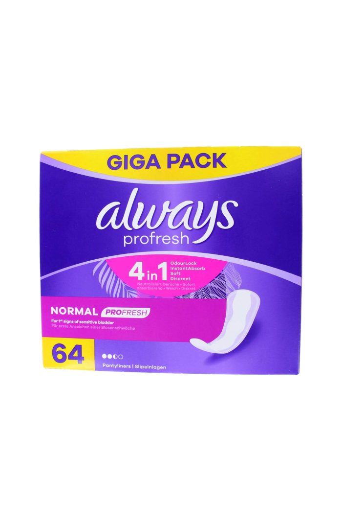 Always Inlegkruisjes 4in1 Normal Profresh, 64 Stuks