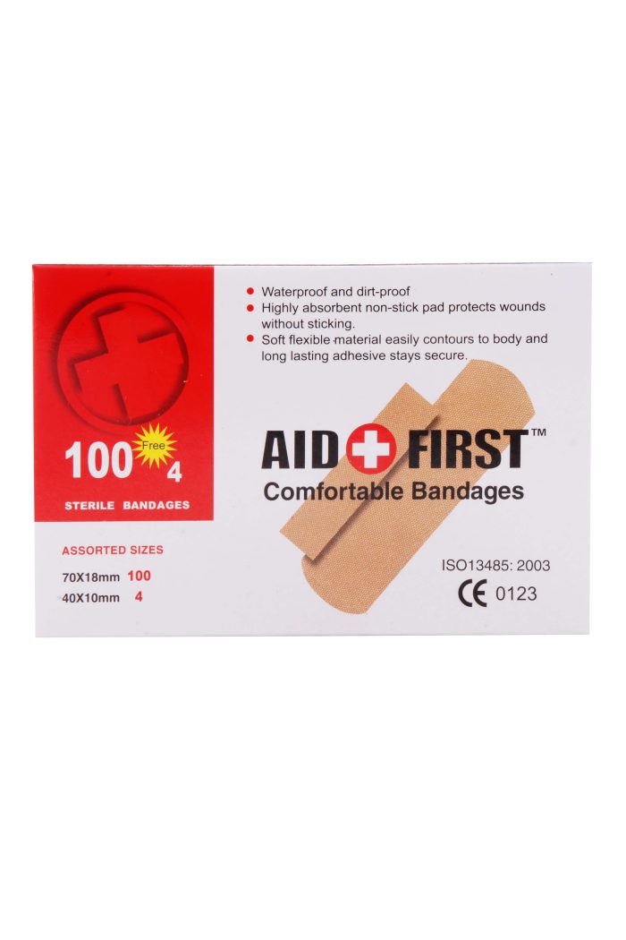 Aid First Pleisters waterproof, 104 Stuks