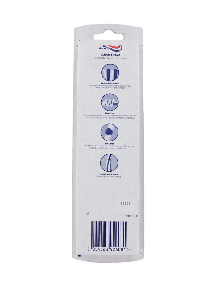 Aquafresh Tandenborstel Clean & Flex Medium, 4 Stuks