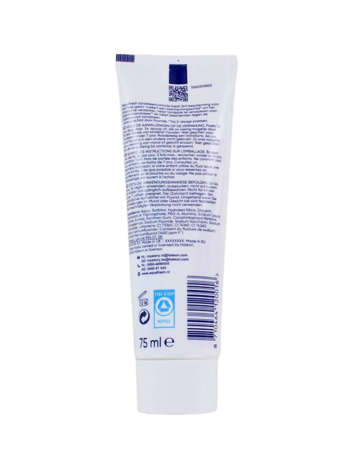 Aquafresh Tandpasta Tandsteen Controle, 75 ml