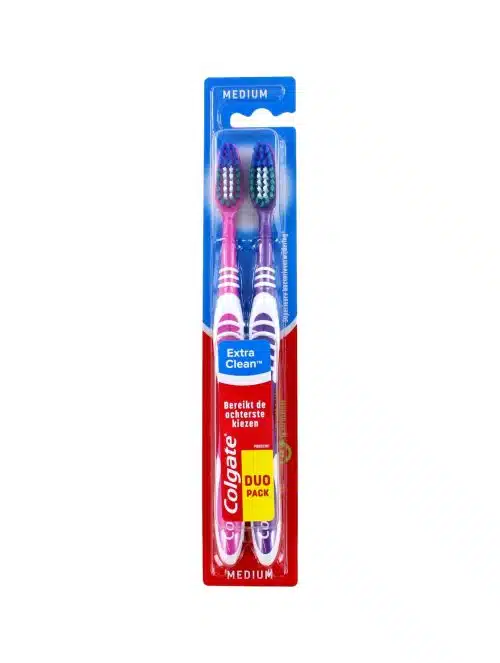 Colgate Tandenborstel Extra Clean Medium, 2 Stuks