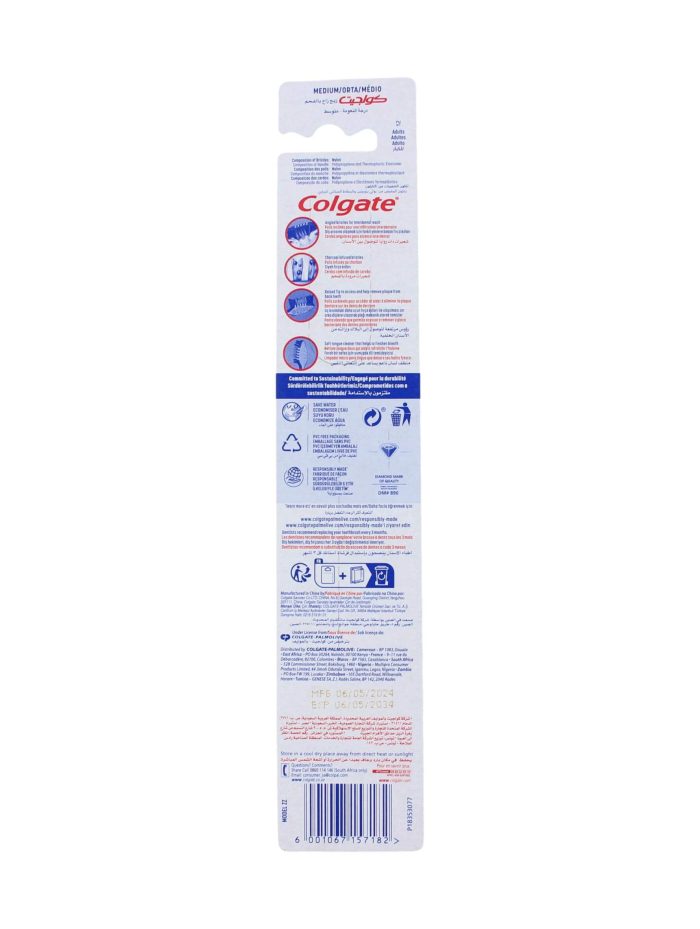 Colgate Tandenborstel Zigzag Charcoal Medium