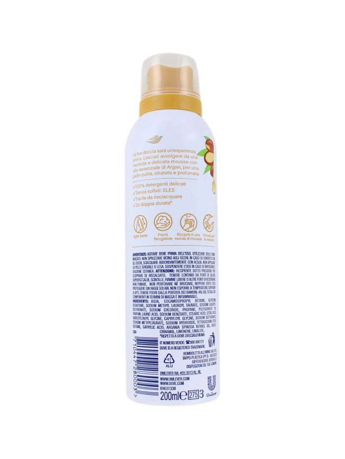 Dove Shower Mousse Argan Oil, 200 ml
