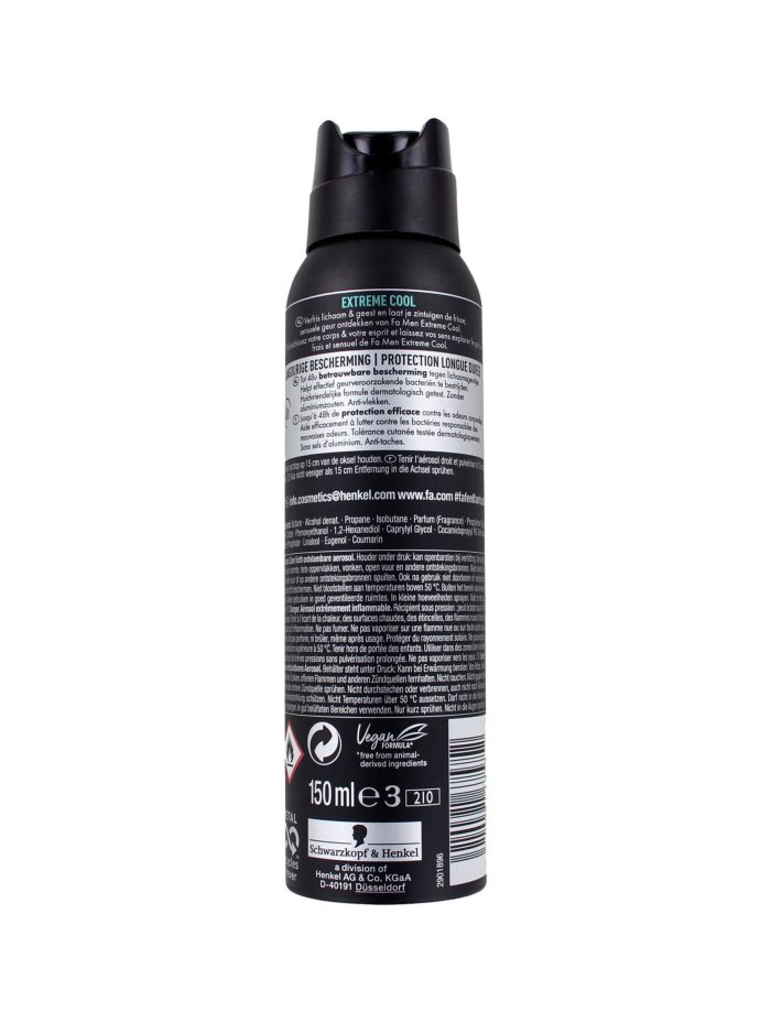 Fa Men Deodorant Spray Extreme Cool, 150 ml