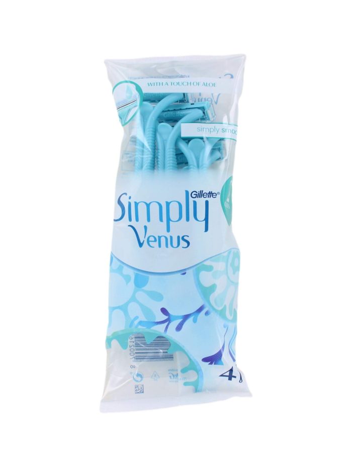 Gillette Venus 2 Wegwerpscheermesjes Simply, 4 Stuks