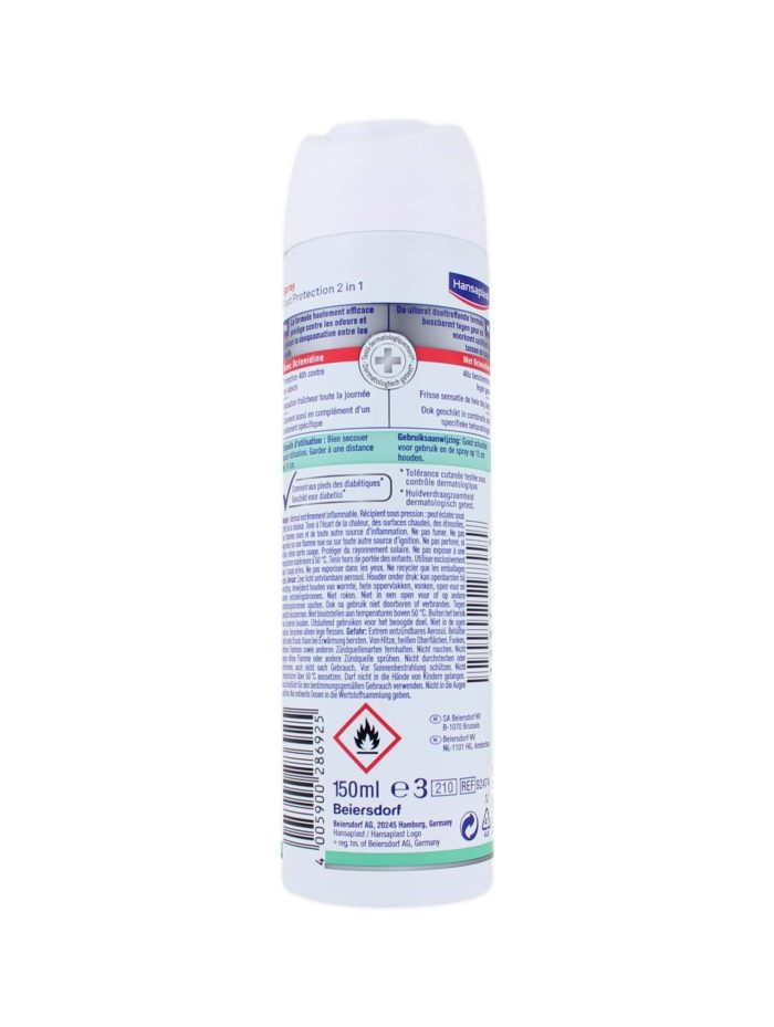 Hansaplast Voetdeodorant Spray 2in1 Protectie, 150 ml