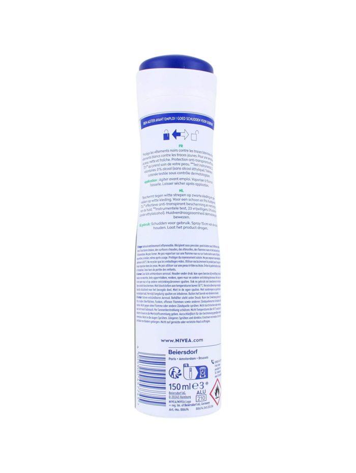 Nivea Deodorant Spray Invisible Black & White Fresh, 150 ml