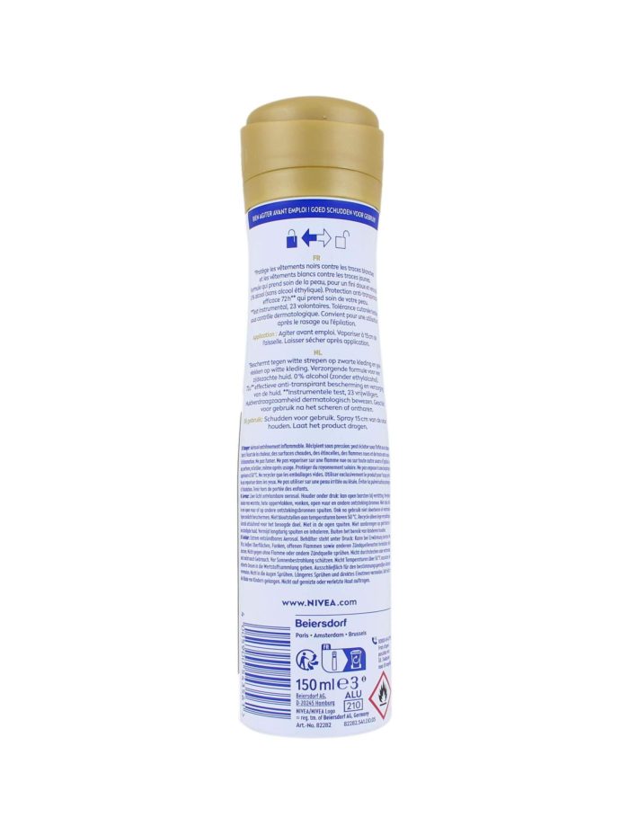 Nivea Deodorant Spray Invisible Black & White Silky Smooth, 150 ml