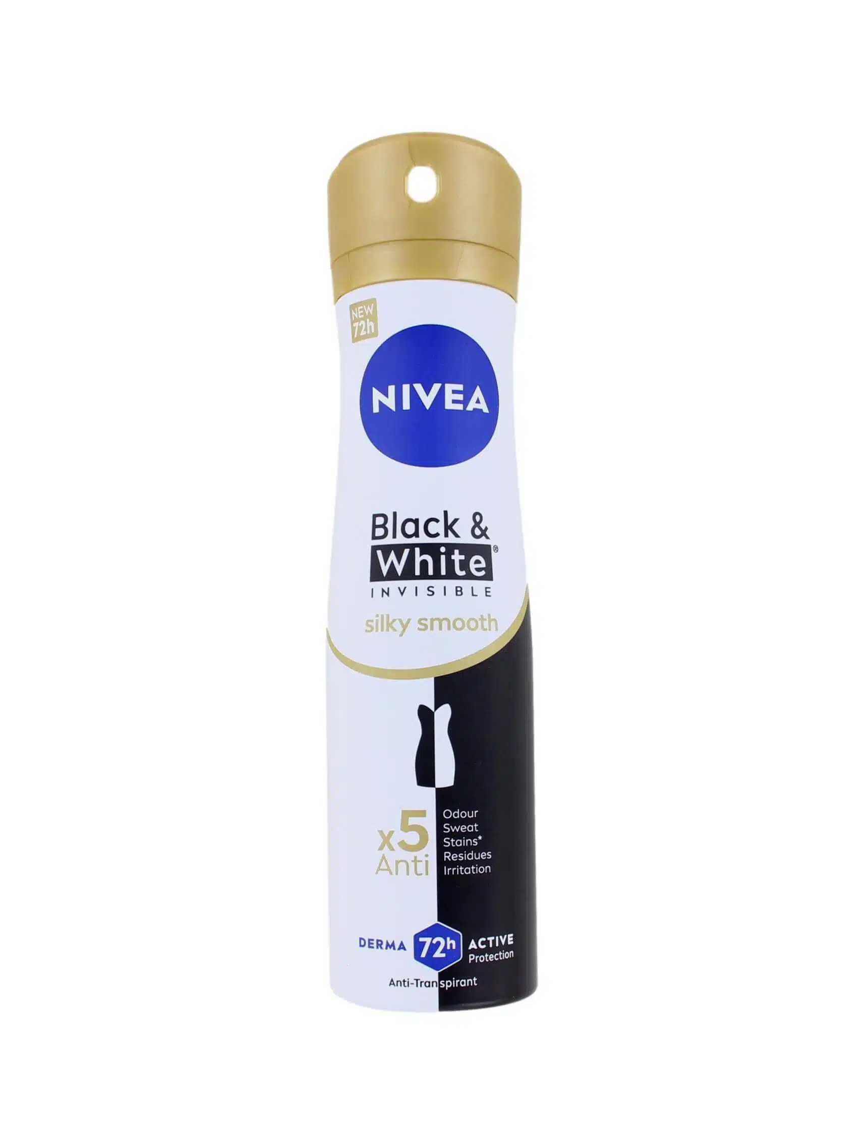 Nivea Deodorant Spray Invisible Black & White Silky Smooth, 150 ml