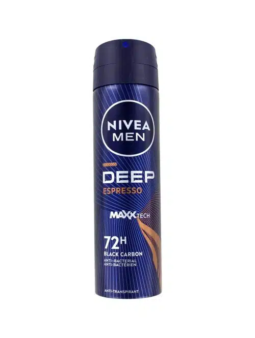 Nivea Men Deodorant Spray Deep Black Carbon Espresso, 150 ml