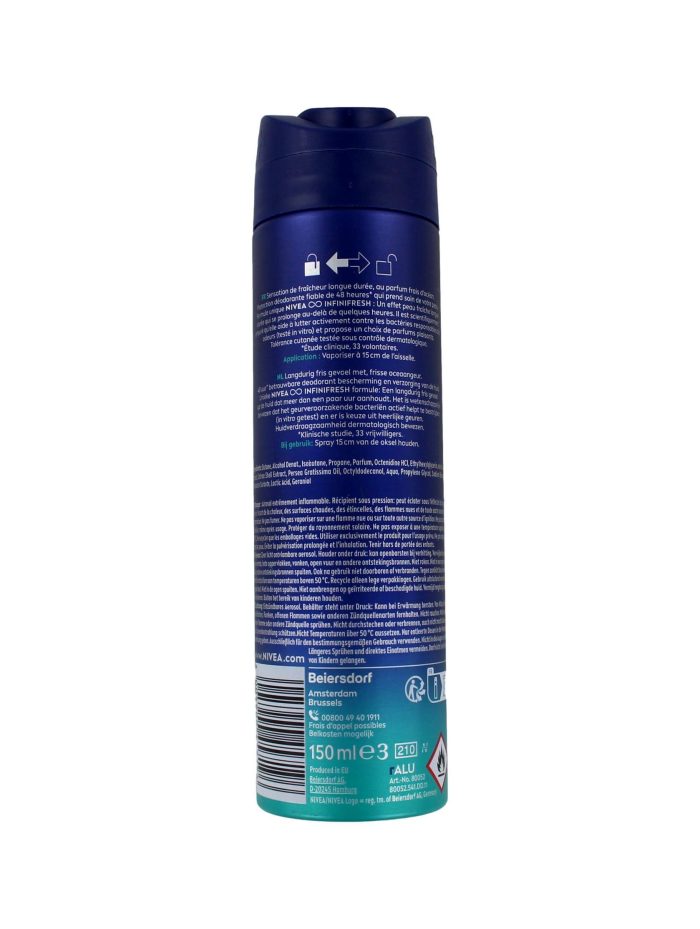 Nivea Men Deodorant Spray Fresh Ocean, 150 ml