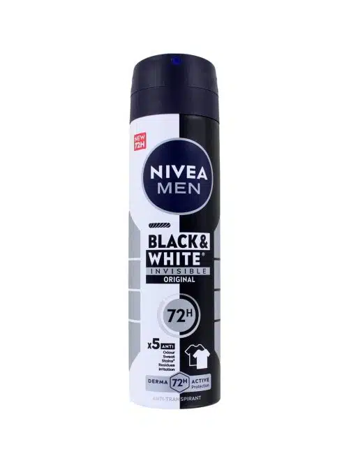 Nivea Men Deodorant Spray Invisible Black & White, 150 ml
