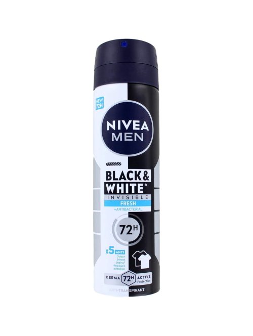 Nivea Men Deodorant Spray Invisible Black & White Fresh, 150 ml