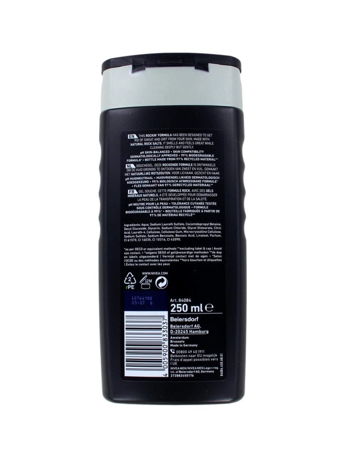 Nivea Men Douchegel Rock Salts, 250 ml