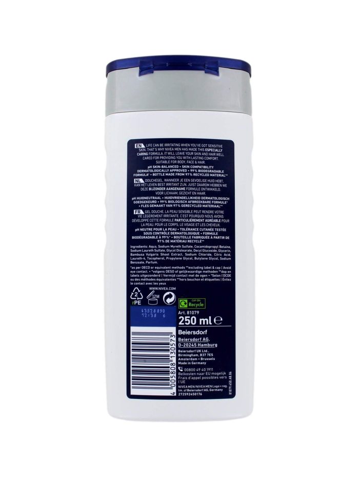 Nivea Men Douchegel Sensitive, 250 ml