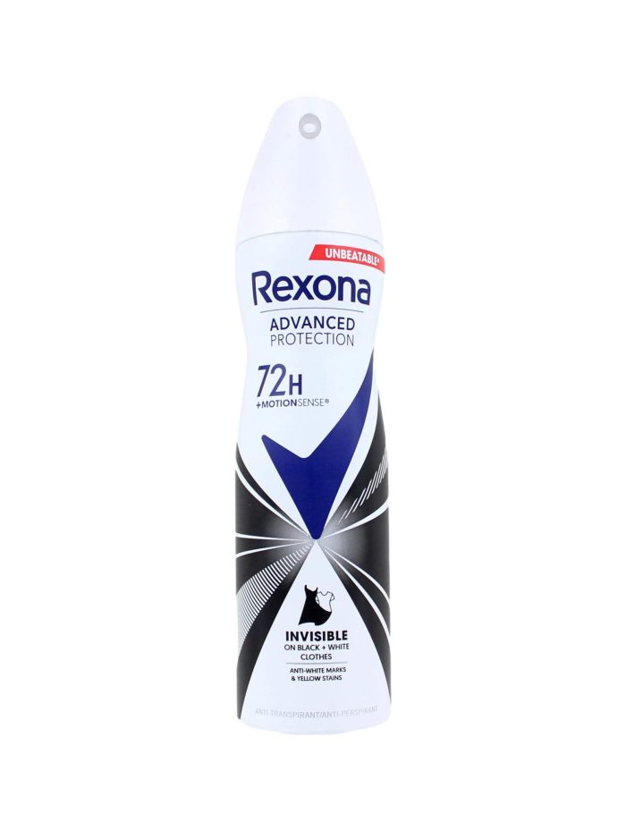 Rexona Deodorant Spray Invisible Black + White, 150 ml