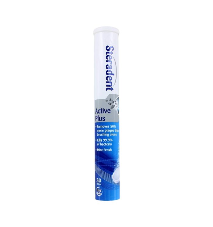 Steradent Reinigingstabletten Active Plus, 30 Stuks