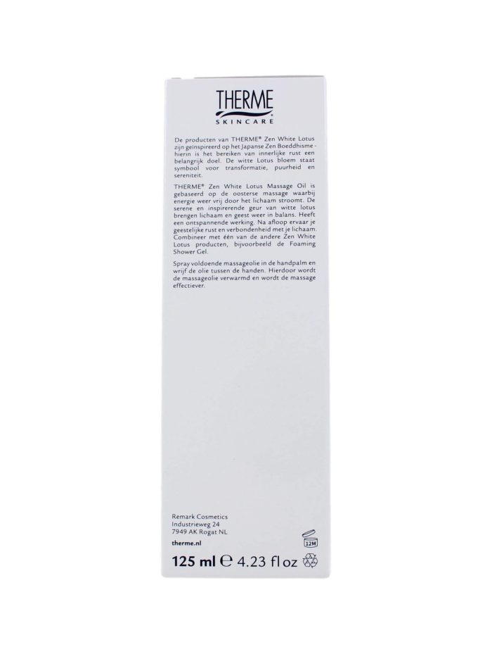 Therme Massage Olie Zen White Lotus, 125 ml