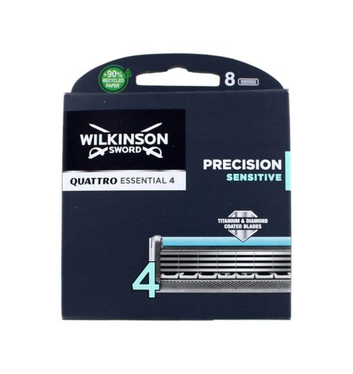 Wilkinson Scheermesjes Quattro Titanium Sensitive, 8 stuks