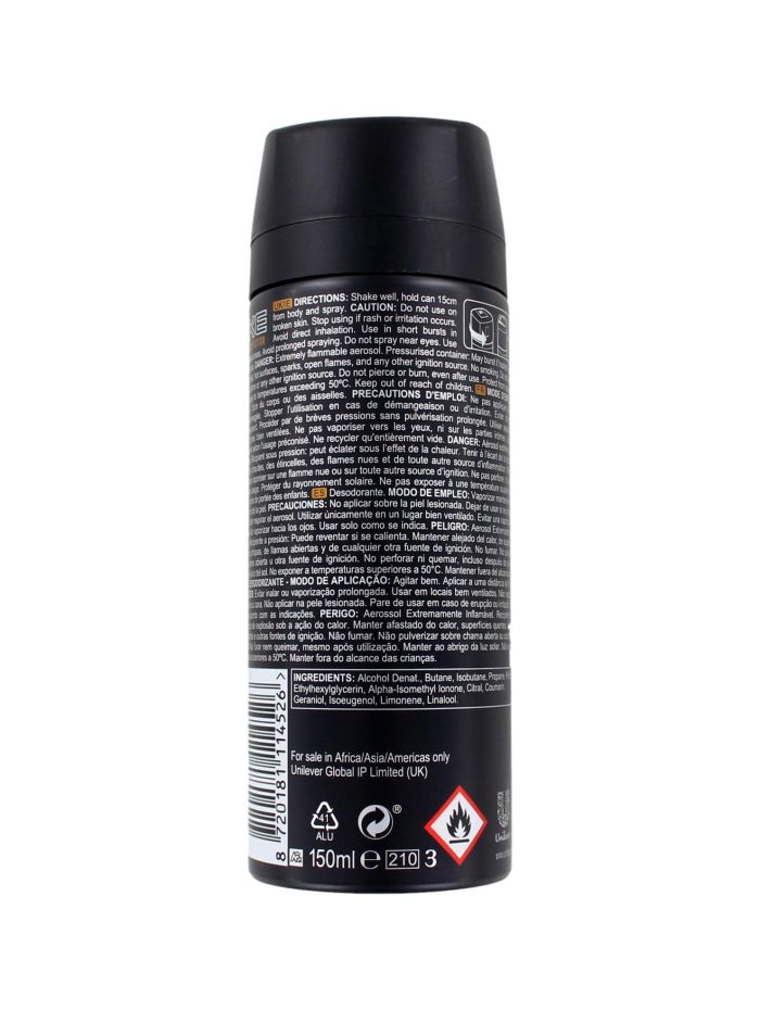 Axe Deodorant Spray Gold Temptation, 150 ml