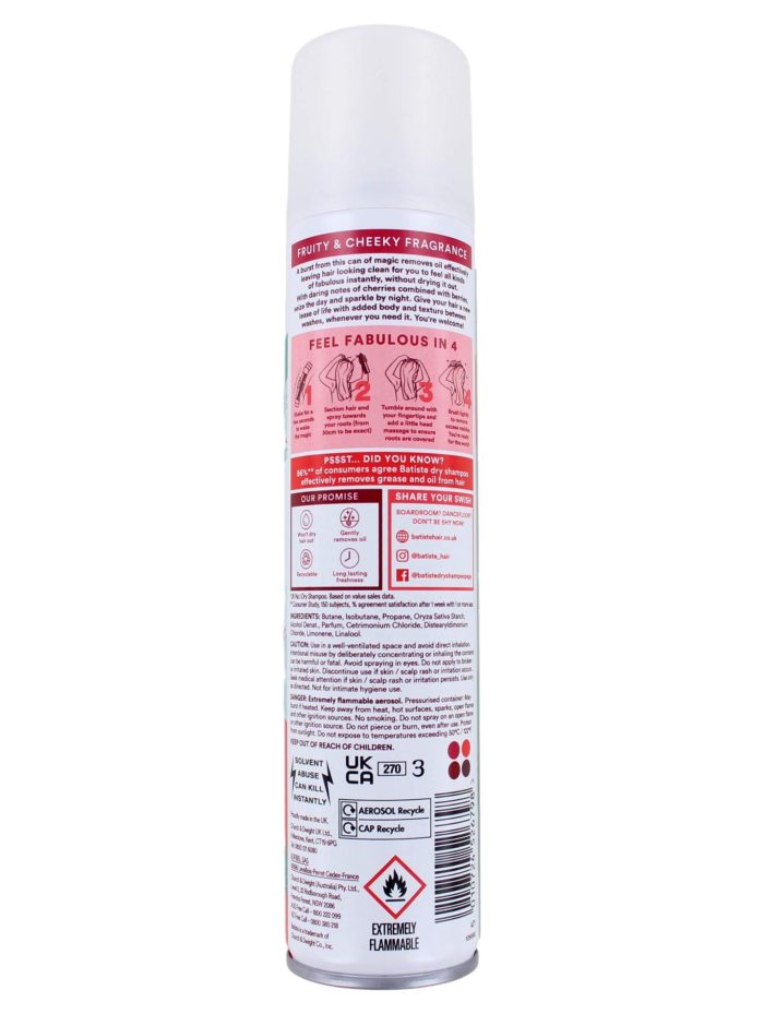 Batiste Droogshampoo Cherry, 200 ml
