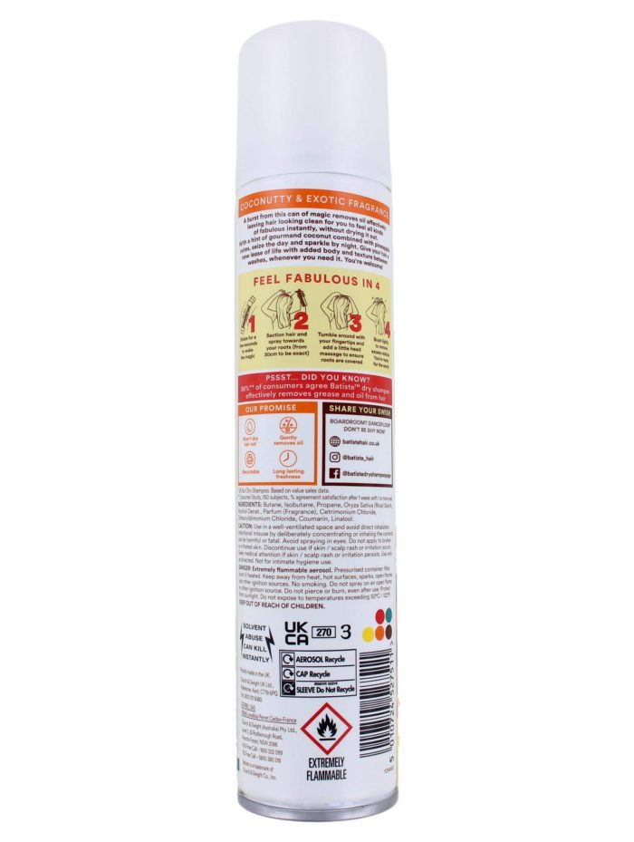 Batiste Droogshampoo Tropical, 200 ml