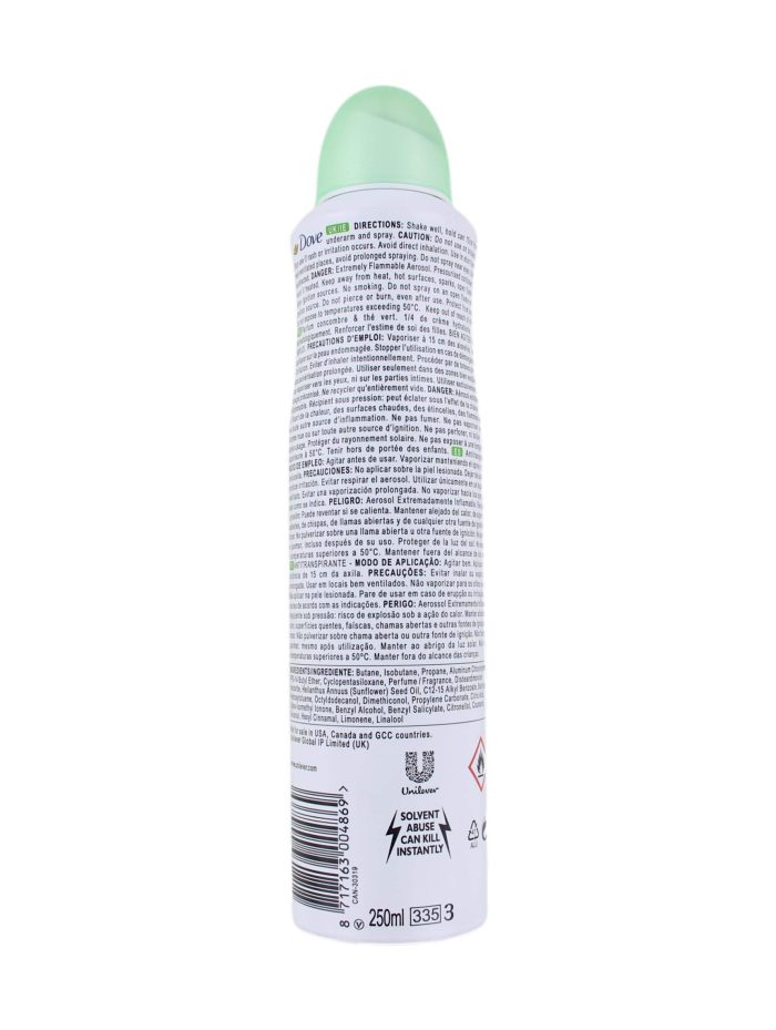 Dove Deodorant Spray Go-Fresh Groene Thee/Komkommer, 250 ml