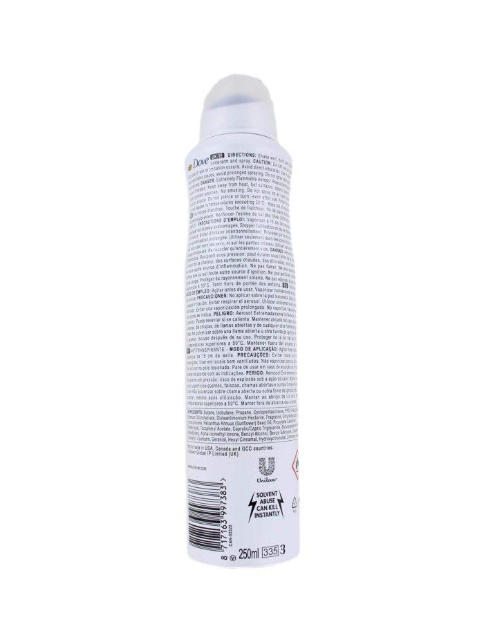 Dove Deodorant Spray Invisible Dry, 250 ml