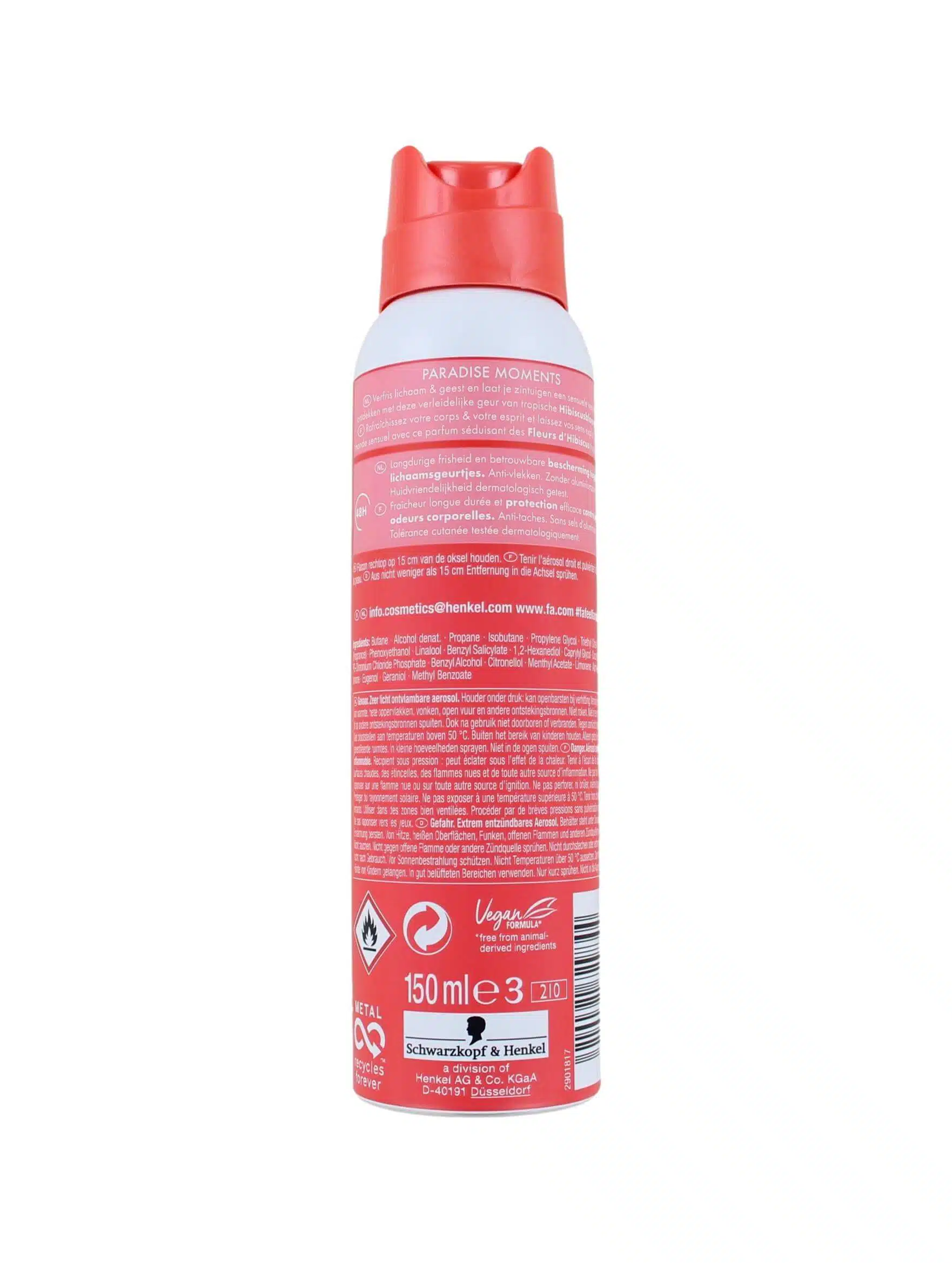 Fa Deodorant Spray Paradise Moments Hibiscus Scent, 150 ml