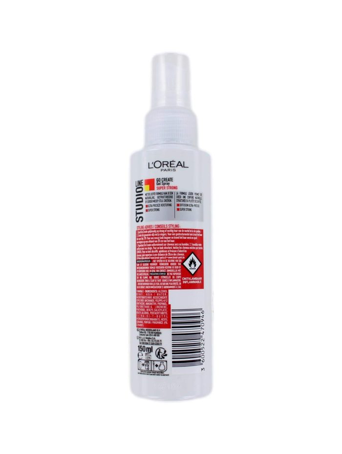 L'Oreal Studio Line Go Create Gel Spray Super Strong, 150 ml