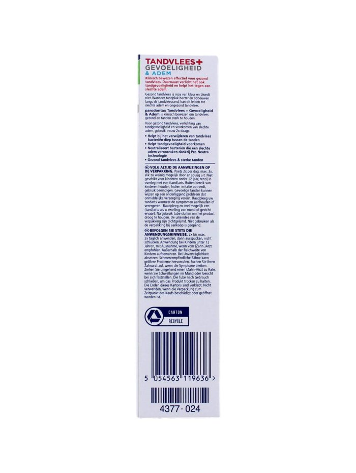 Parodontax Tandpasta Tandvlees + Gevoeligheid & Adem Whitening, 75 ml