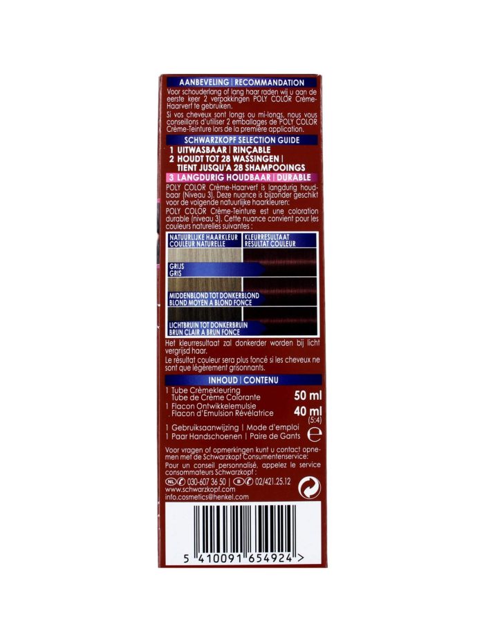 Poly Color Haarverf 83 Donker Kersenrood