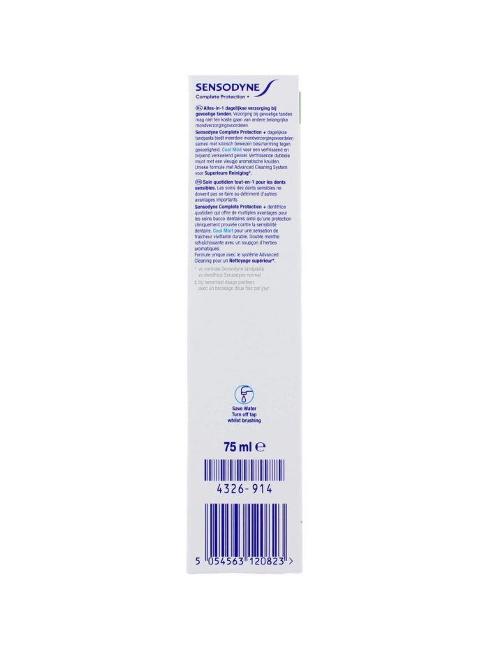 Sensodyne Tandpasta Complete Protection Cool Mint, 75 ml