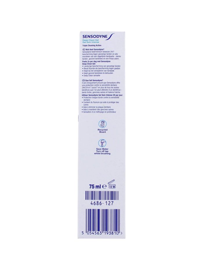 Sensodyne Tandpasta Deep Clean Gel, 75 ml